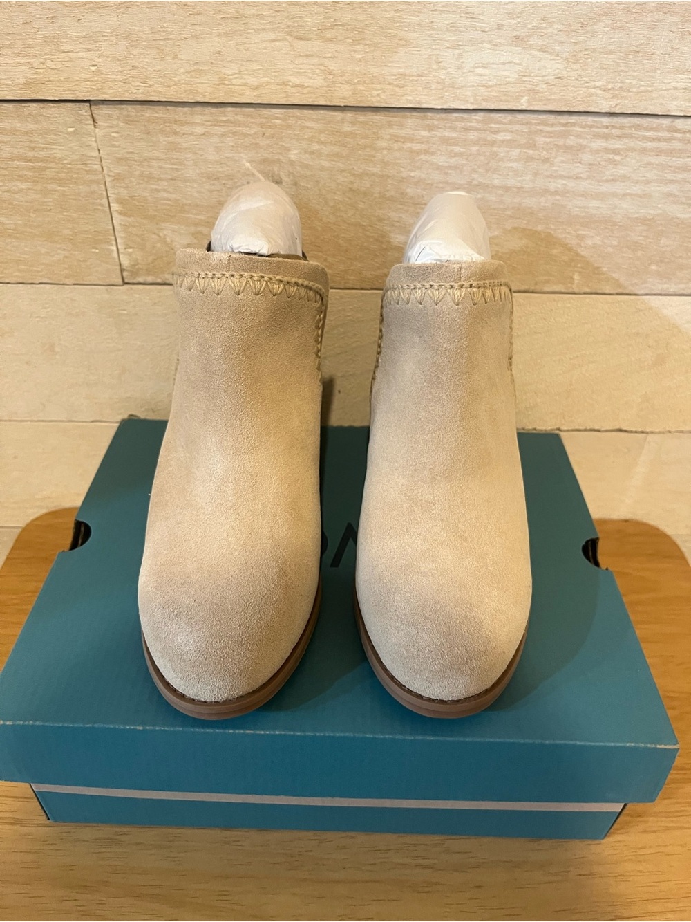 Toms Kaia Suede Wedge Bootie Western Boho Festival Water Repellent